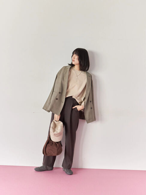 Samansa Mos2 blue「パール&チェーンミックスネックレス」|その他|