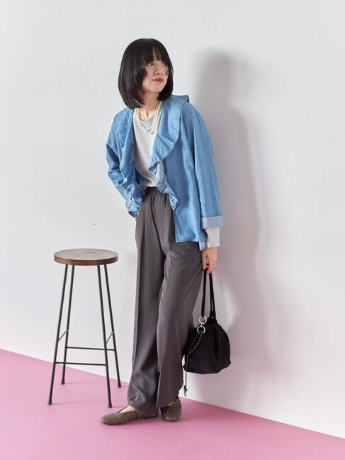 Samansa Mos2 blue「2連パールネックレス」|その他|