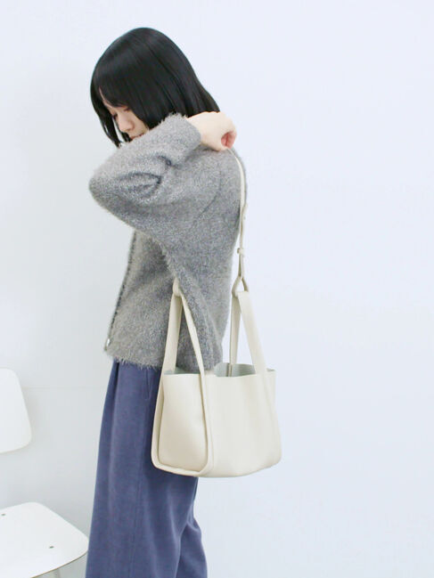 Samansa Mos2 blue「ポーチ付2WAYスクエアバッグ」|その他|