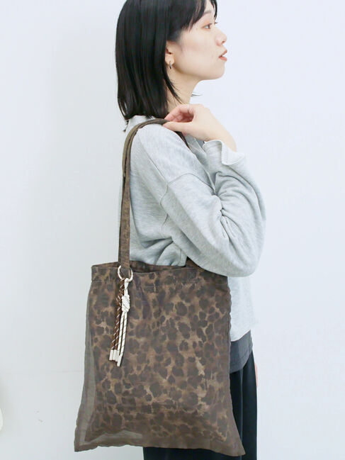 Samansa Mos2 blue「チュールレイヤードトート」|その他|