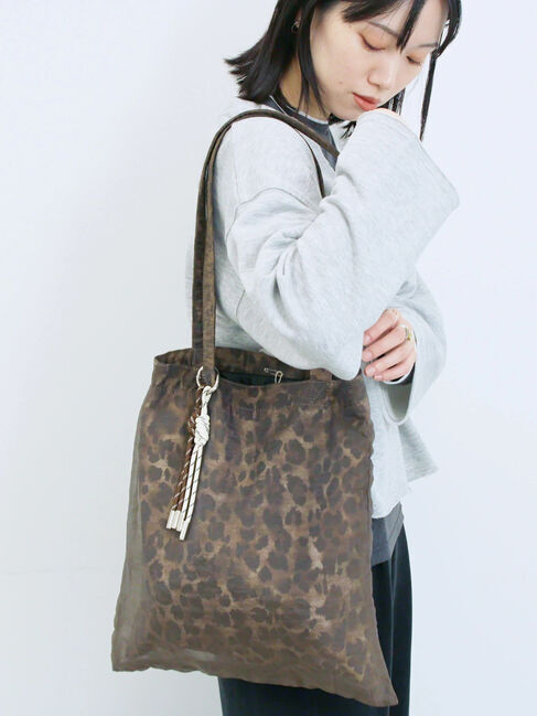 Samansa Mos2 blue「チュールレイヤードトート」|その他|