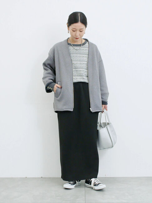 Samansa Mos2 blue「【マシンウォッシャブル】マルチスタイルボンディングブルゾン」|ブルゾン・スタジャン|