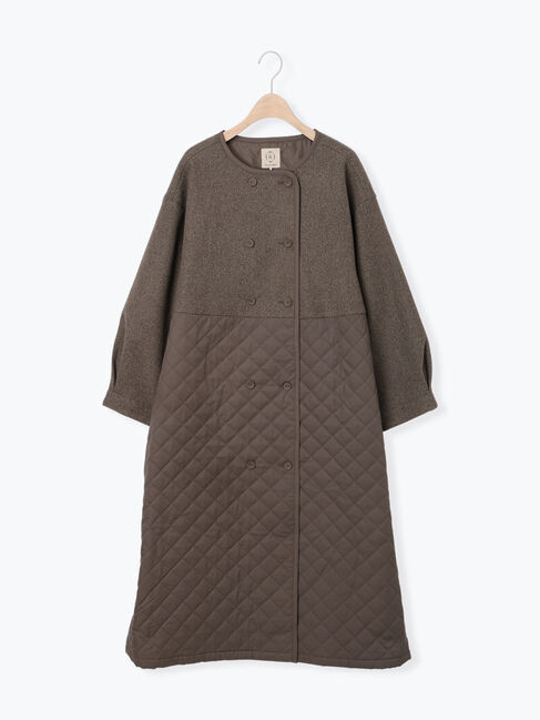 Samansa Mos2「メルトン切替キルティングコート」|その他|