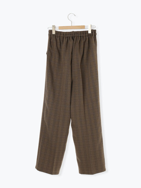 Samansa Mos2 blue「カチオン染めチェックパンツ」|その他|