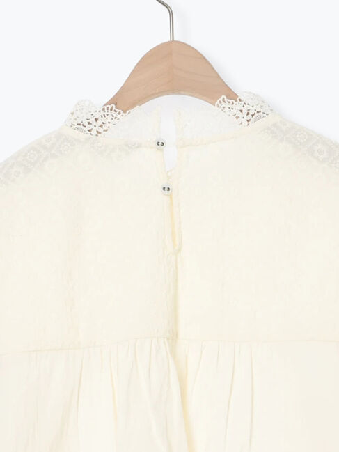 Samansa Mos2「オーバーレース切替ブラウス」|シャツ・ブラウス|