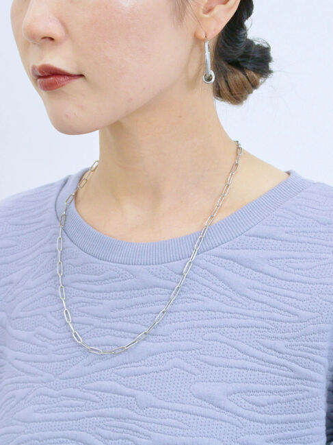 Samansa Mos2 blue「ジャガードダンボールプルオーバー」|Tシャツ・カットソー|