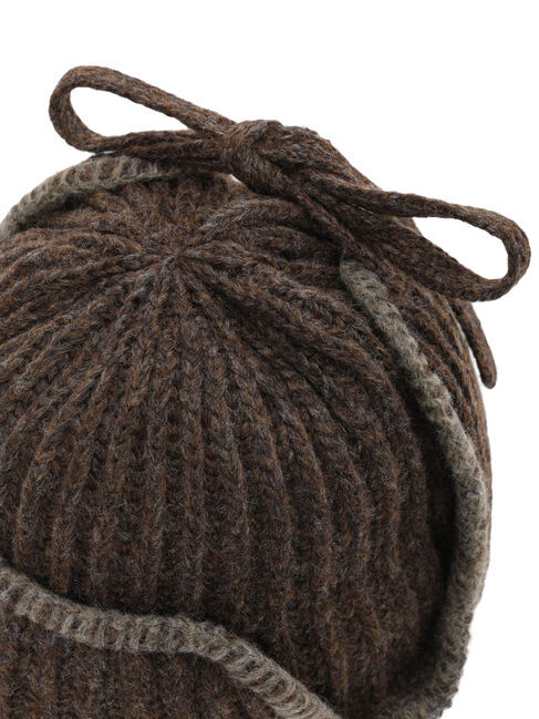 Samansa Mos2「配色ステッチニットフライトキャップ」|その他|