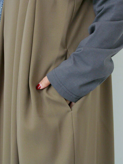 Samansa Mos2 blue「タック入りコクーンジャンスカ」|ワンピース|