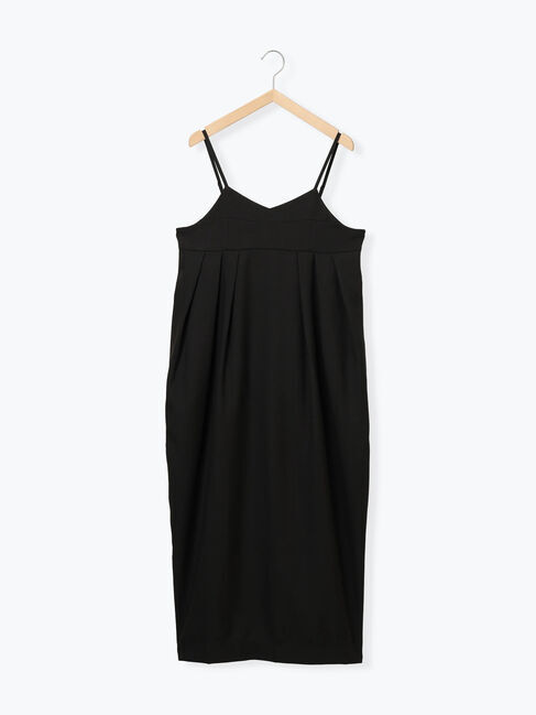 Samansa Mos2 blue「タック入りコクーンジャンスカ」|ワンピース|