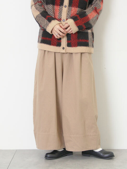 Samansa Mos2「[帯電防止裏地]裾切替バルーンパンツ《M/Lサイズ》」|その他|ベージュ