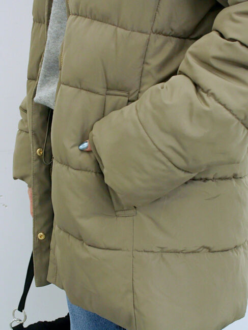 Samansa Mos2 blue「スタイルアップパデットコート」|その他|