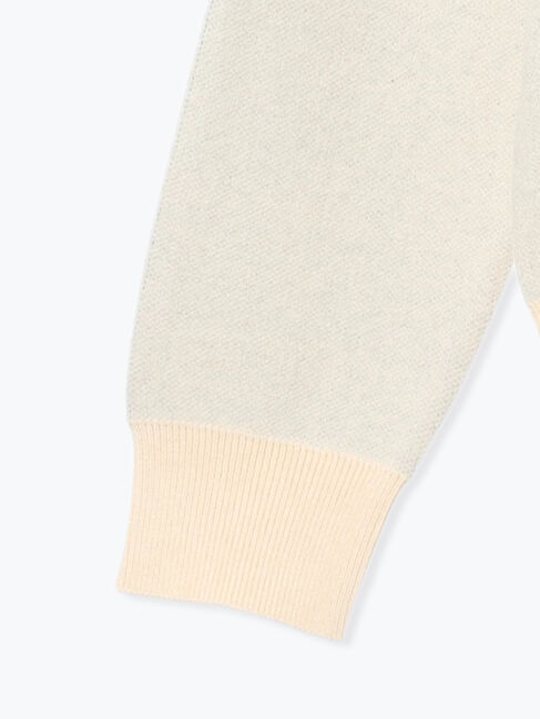 Samansa Mos2 blue「【Hug knit】ロゴプルオーバー」|ニット・セーター|