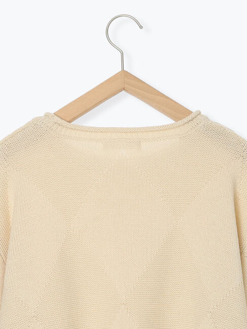 Samansa Mos2 blue「◎スクエア編みニット」|ニット・セーター|