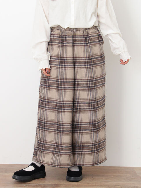 Samansa Mos2「【M/Lサイズ】チェック柄ワイドパンツ」|その他|