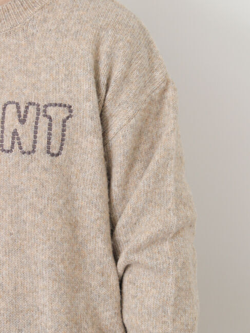 Samansa Mos2「ロゴ刺繍プルオーバーニット」|ニット・セーター|