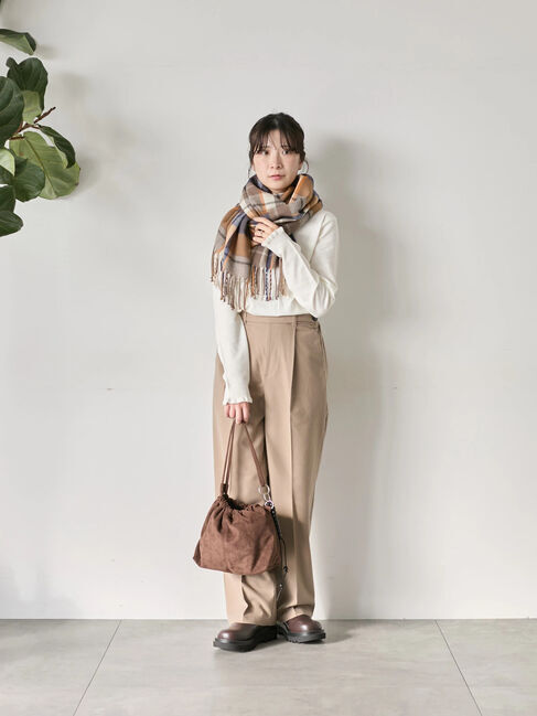 Samansa Mos2 blue「フリル衿ニットプルオーバー」|ニット・セーター|