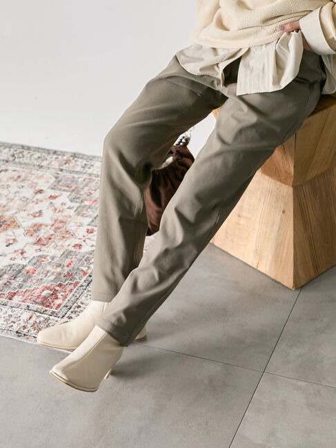 Samansa Mos2 blue「裏起毛ストレッチパンツ」|その他|グレー