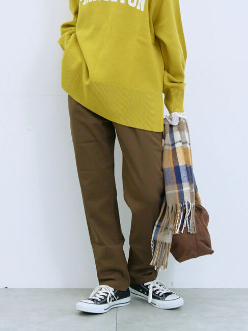 Samansa Mos2 blue「裏起毛ストレッチパンツ」|その他|