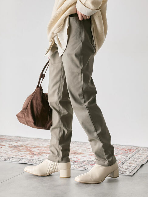 Samansa Mos2 blue「裏起毛ストレッチパンツ」|その他|