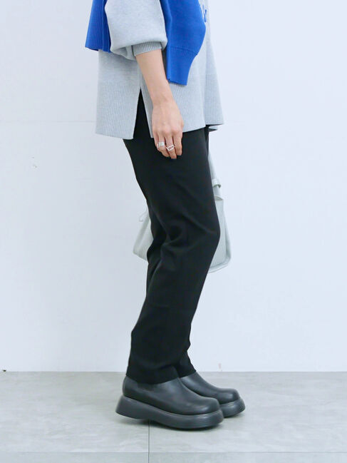 Samansa Mos2 blue「裏起毛ストレッチパンツ」|その他|