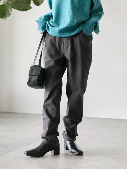 Samansa Mos2 blue「裏起毛ストレッチパンツ」|その他|