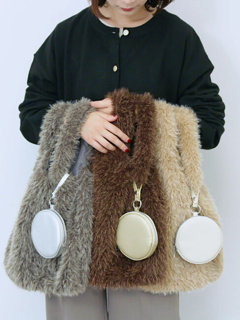 Samansa Mos2 blue「フェイクファーマルシェバッグ」|その他|