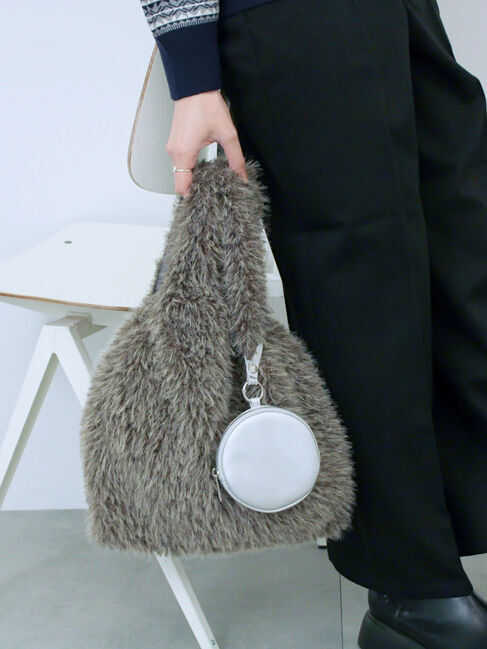 Samansa Mos2 blue「フェイクファーマルシェバッグ」|その他|