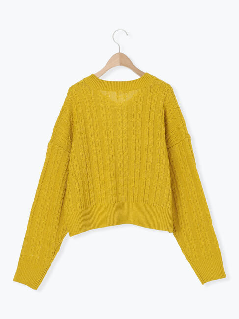 Samansa Mos2「クロシェ風パッチワークニットカーディガン」|カーディガン|