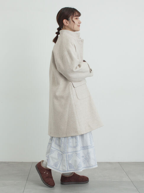 Samansa Mos2「ウールライクスタンドネックコート」|その他|