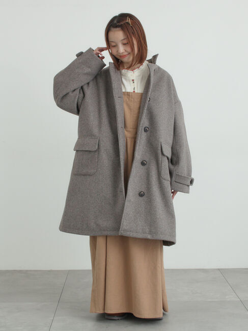 Samansa Mos2「ウールライクスタンドネックコート」|その他|
