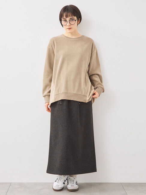SM2「スウェードライク布帛切替プルオーバー」|Tシャツ・カットソー|