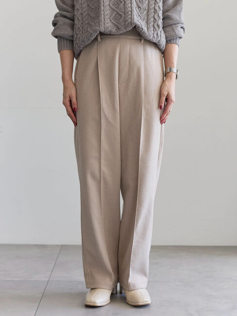 Samansa Mos2 blue「ヘリンボーンストレートパンツ」|その他|