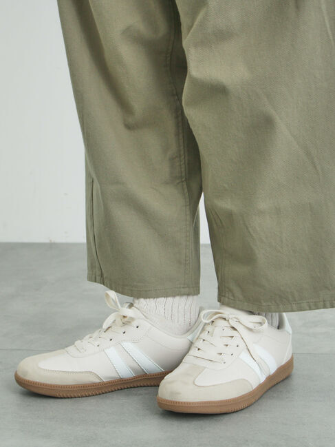 Samansa Mos2「ラインスニーカー」|スニーカー|ベージュ