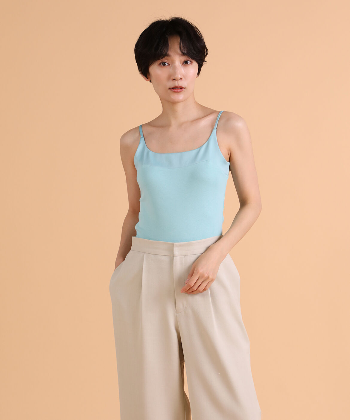 DAY by DAY it&rsquo;s international「サテン切り替えキャミソール《スビン綿MIXフライス》」|キャミソール|ペパーミント9