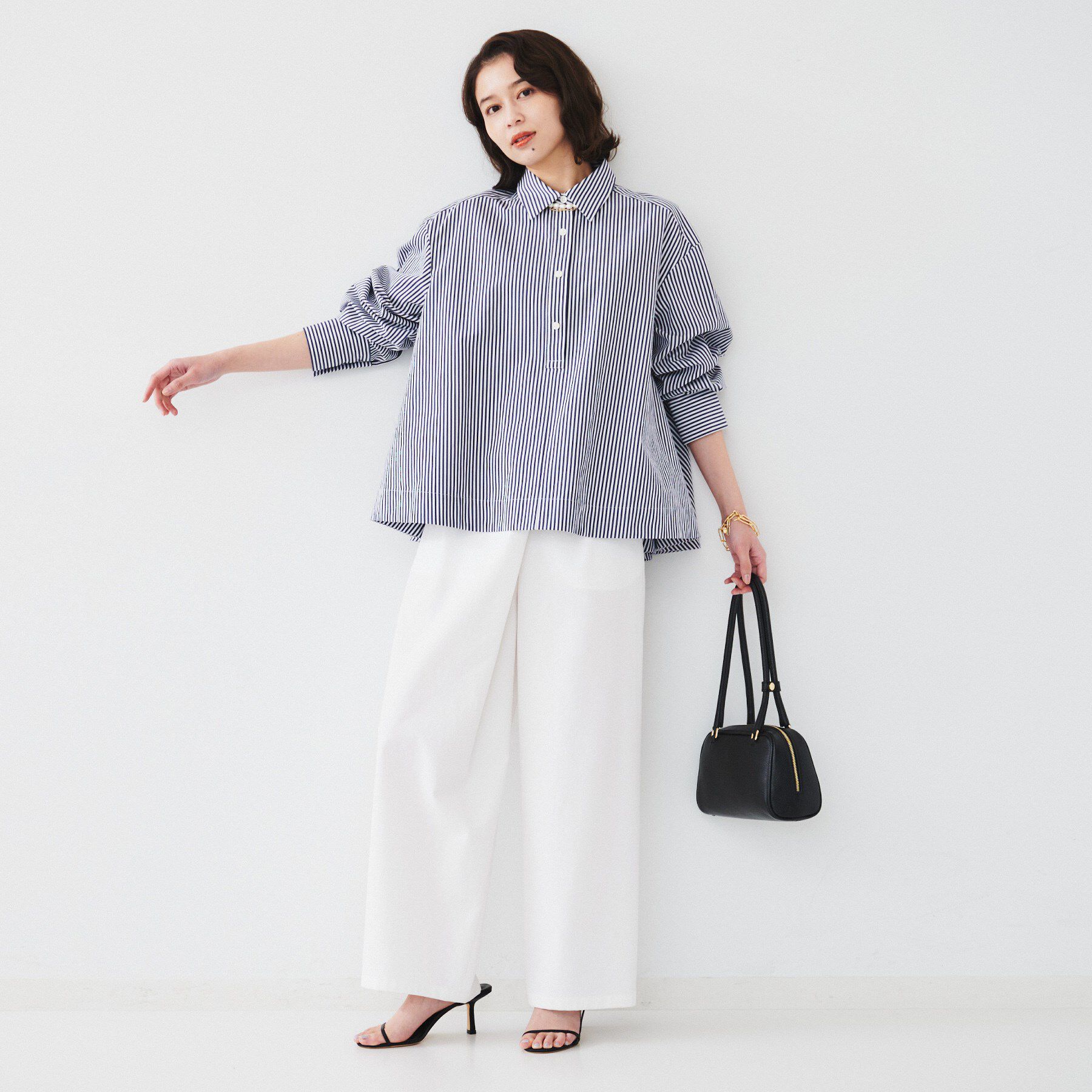 UNTITLED「【体型カバー】タイプライター テントシャツ」|シャツ・ブラウス|