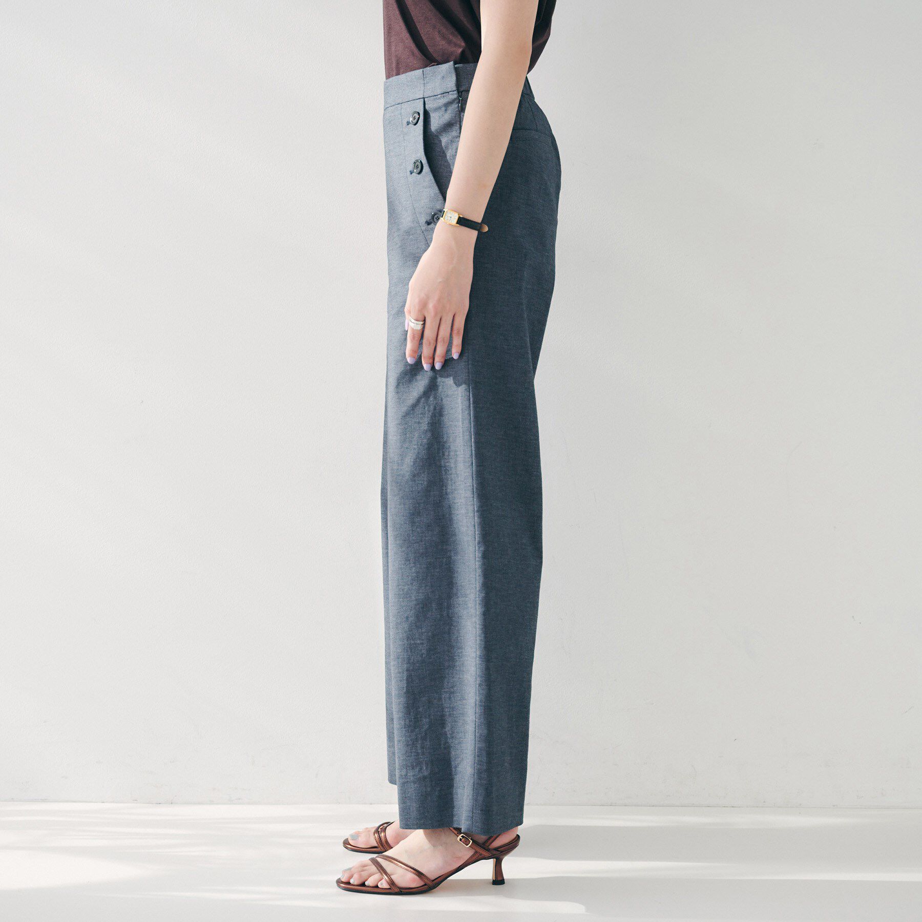 UNTITLED「【ワイド/後ろウエストゴム】ヘンプマリンパンツ」|その他|