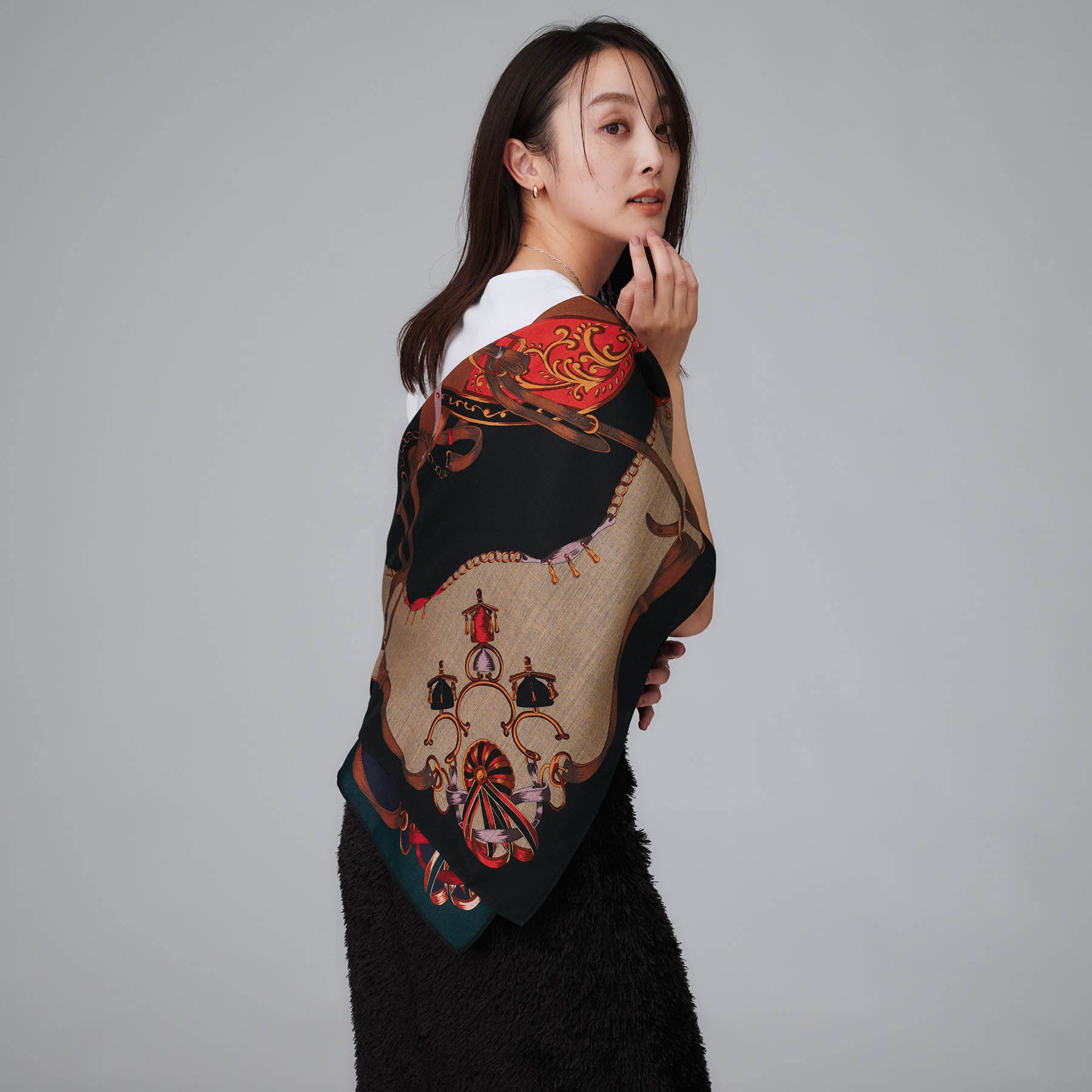 UNTITLED「【リバーシブル】プリントストール」|ストール|