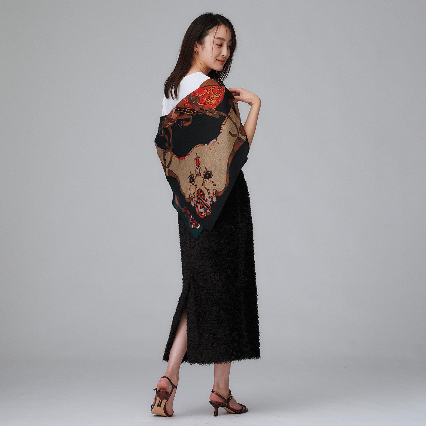 UNTITLED「【リバーシブル】プリントストール」|ストール|