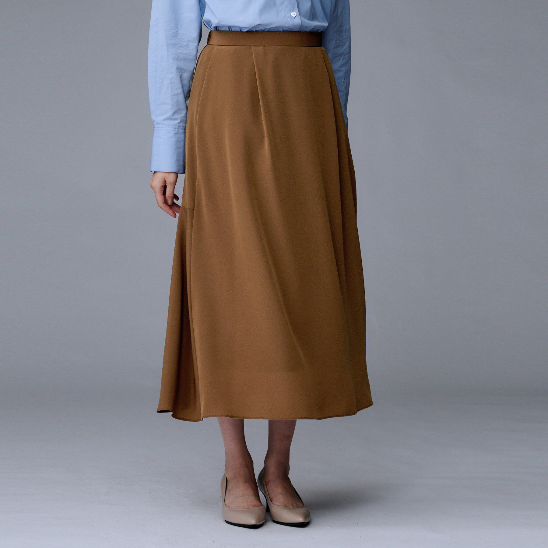 UNTITLED「【セットアップ可/後ろウエストゴム】リラクパウダースカート」|スカート|