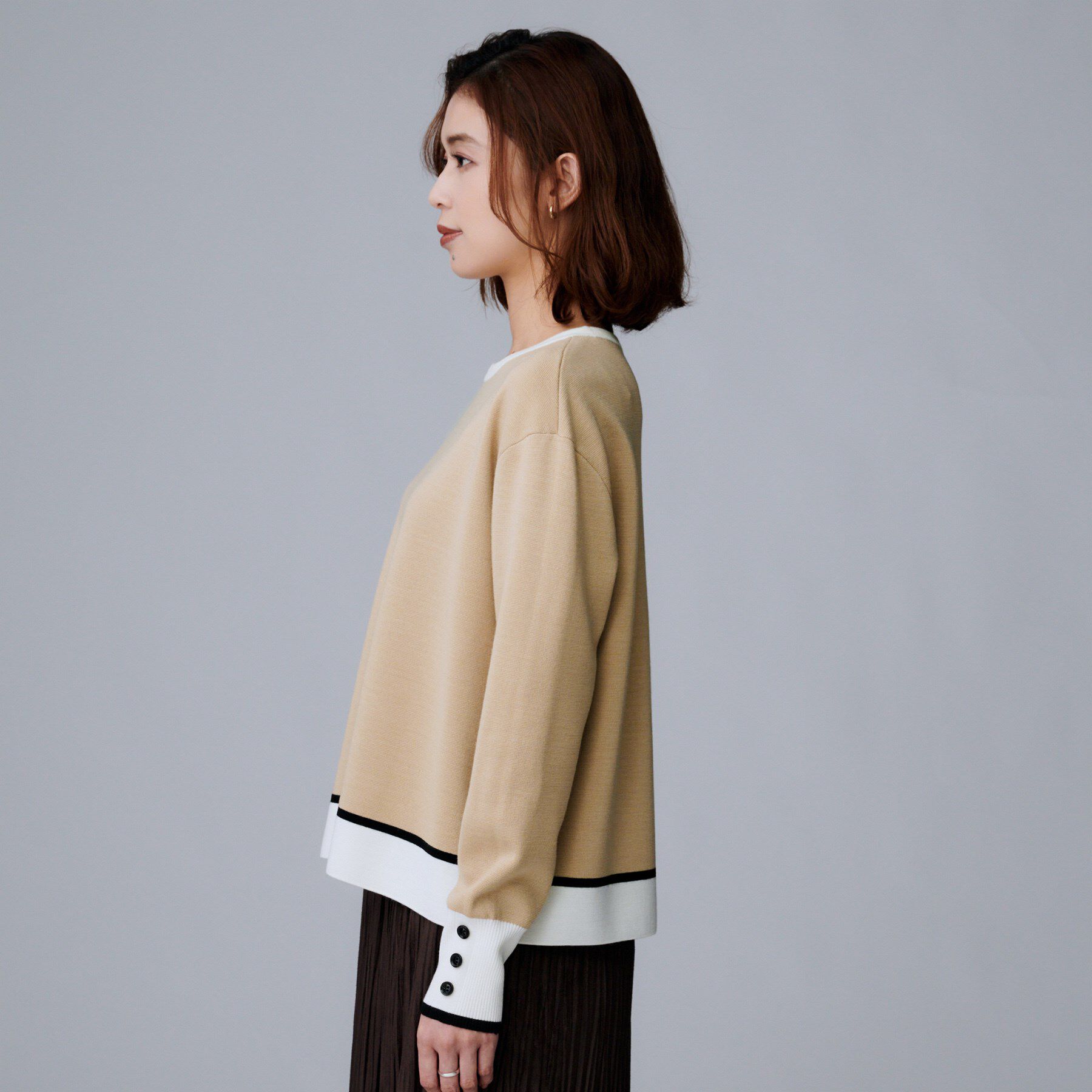 UNTITLED「【アンサンブル可/洗える】ウールミラノリブニット」|ニット・セーター|