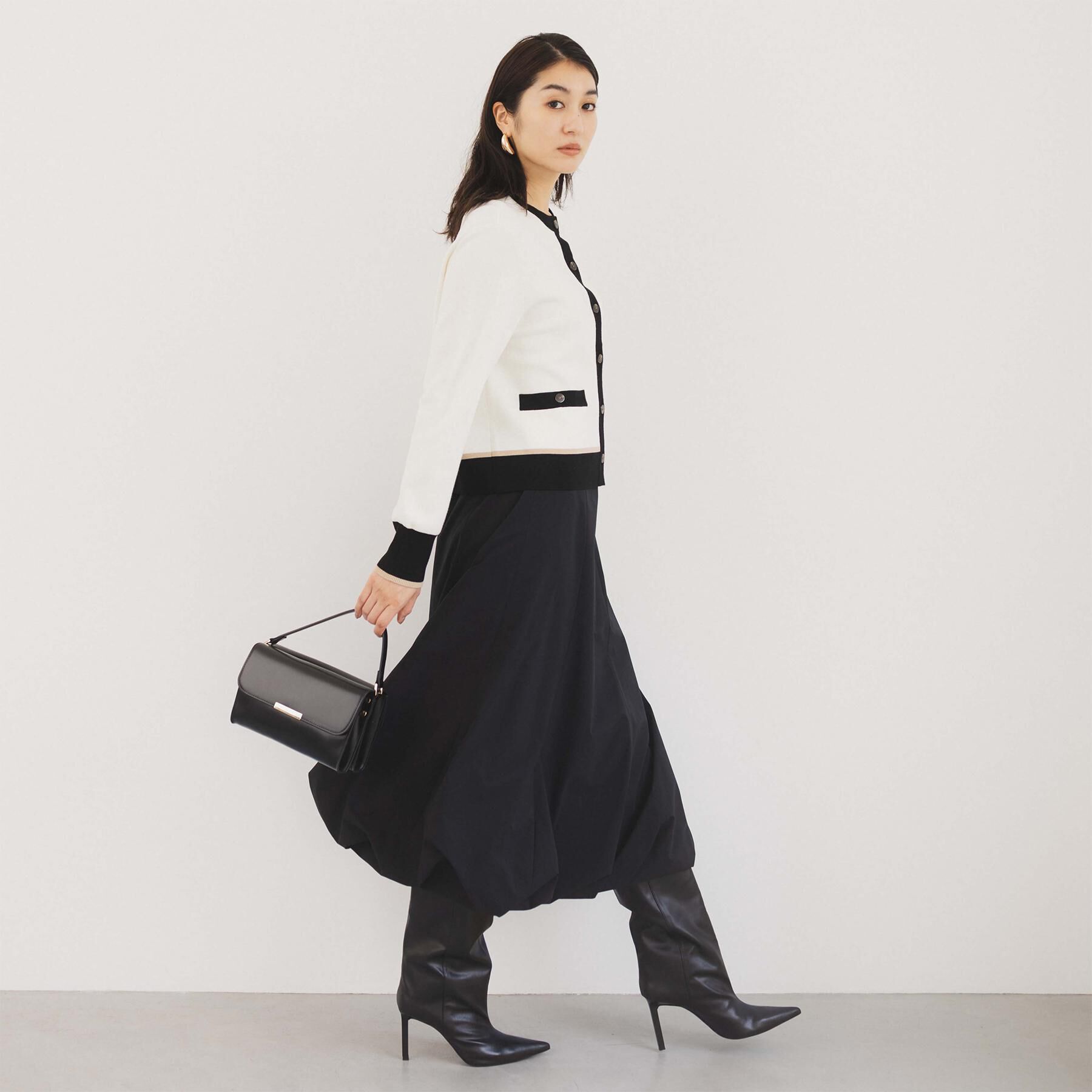 UNTITLED「【アンサンブル可/ジャケット風】ウールミラノリブカーディガン」|カーディガン|