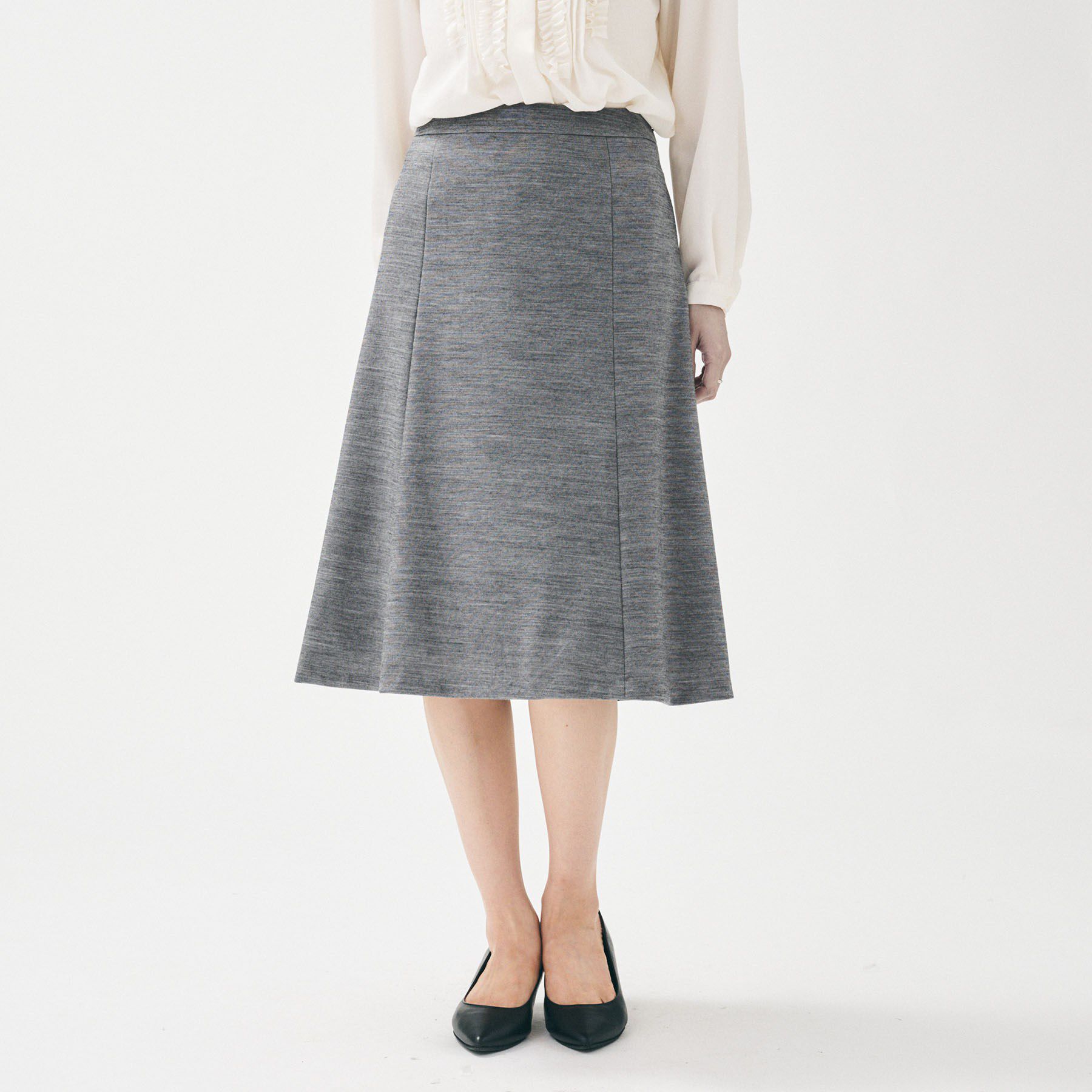 UNTITLED「【洗えるスーツ/ストレッチ】ウール混ジャージ マーメイドスカート」|スカート|