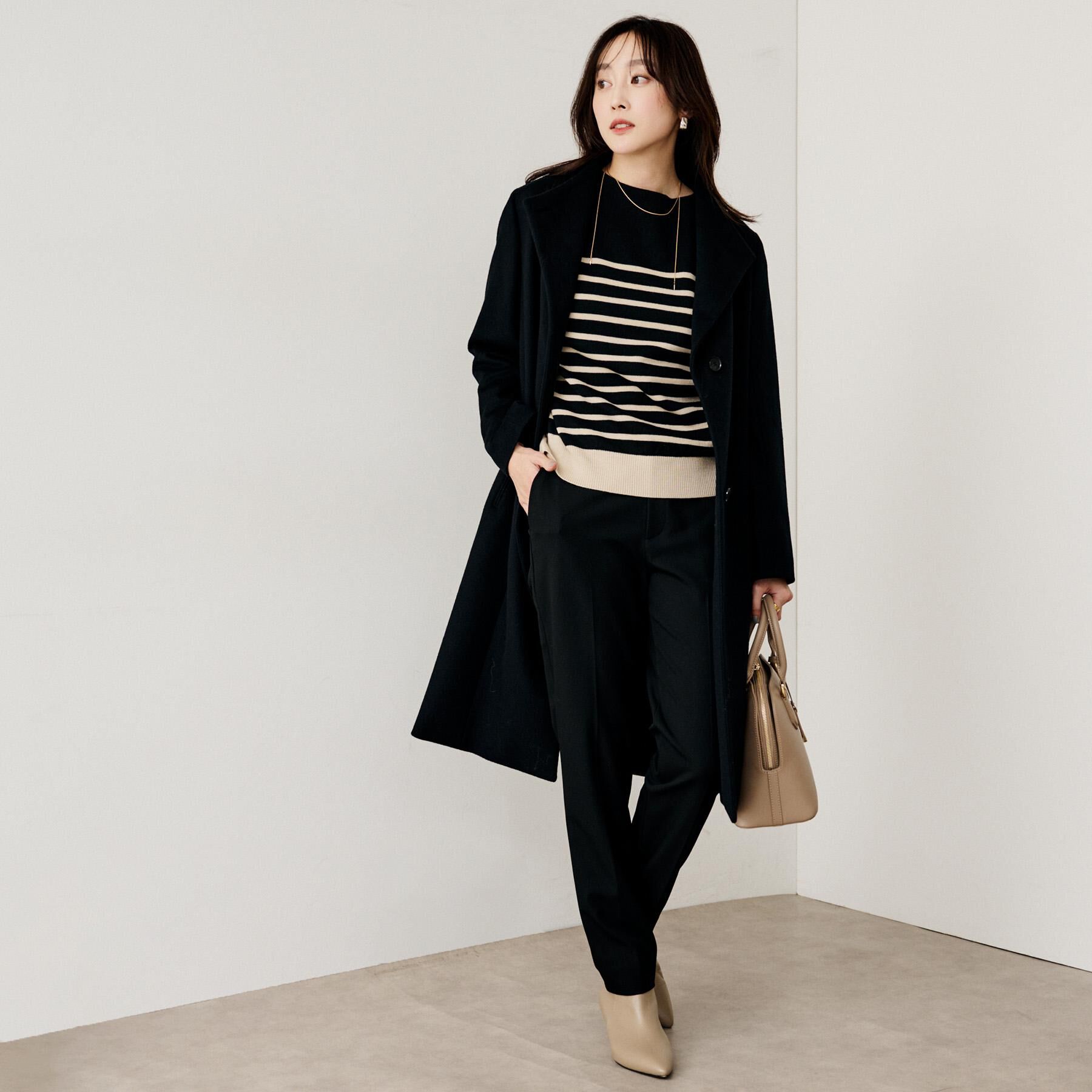 UNTITLED「【洗える】モックネックミラノリブニット」|ニット・セーター|