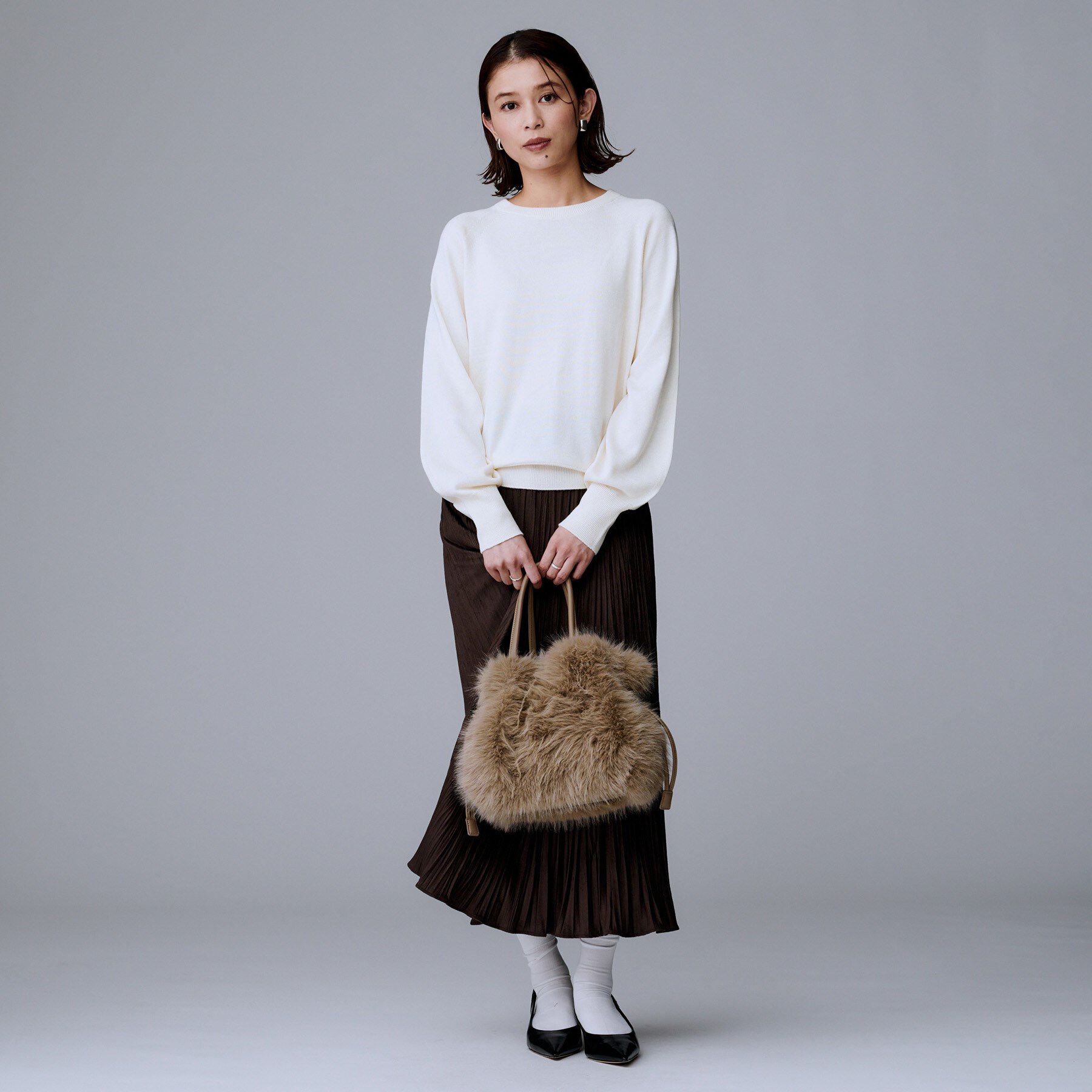 UNTITLED「【定番人気！】2Wayドロストフェイクファートート」|トートバッグ|