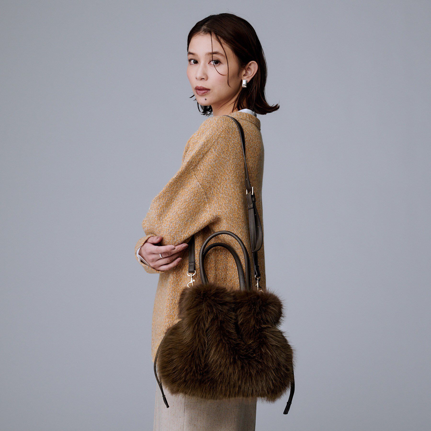 UNTITLED「【定番人気！】2Wayドロストフェイクファートート」|トートバッグ|