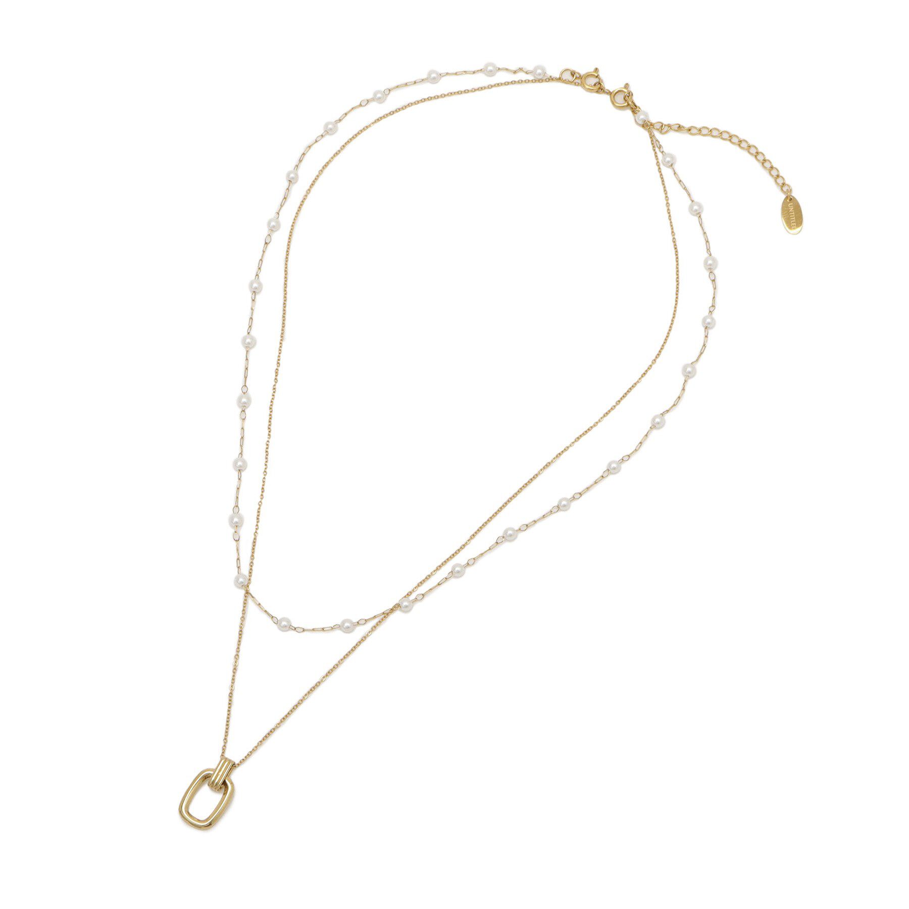 UNTITLED「【ステンレス】MIXレイヤードチェーンネックレス」|ネックレス|