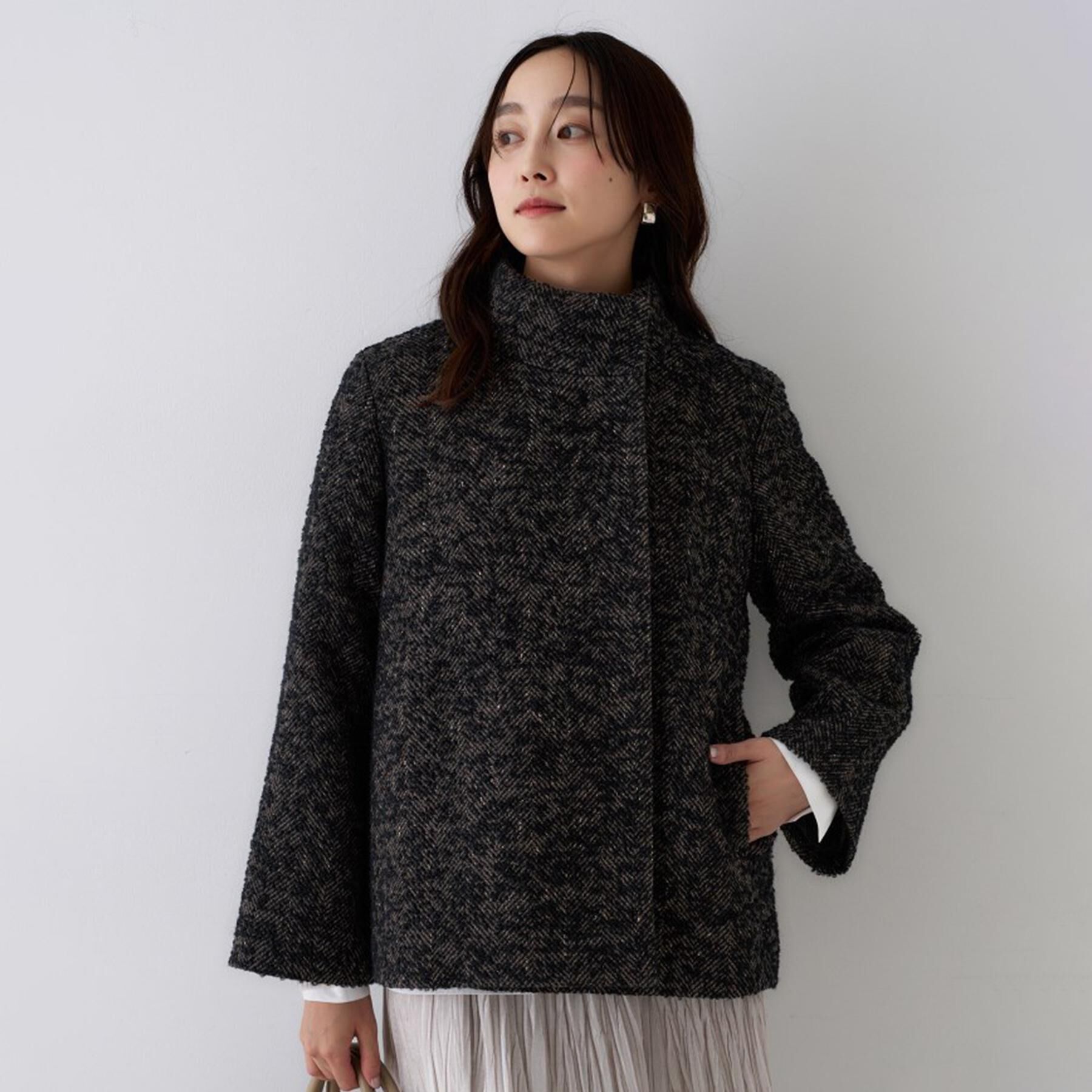 UNTITLED「【エレガント／ミディアウター】ミックスヘリンボンコート」|その他|