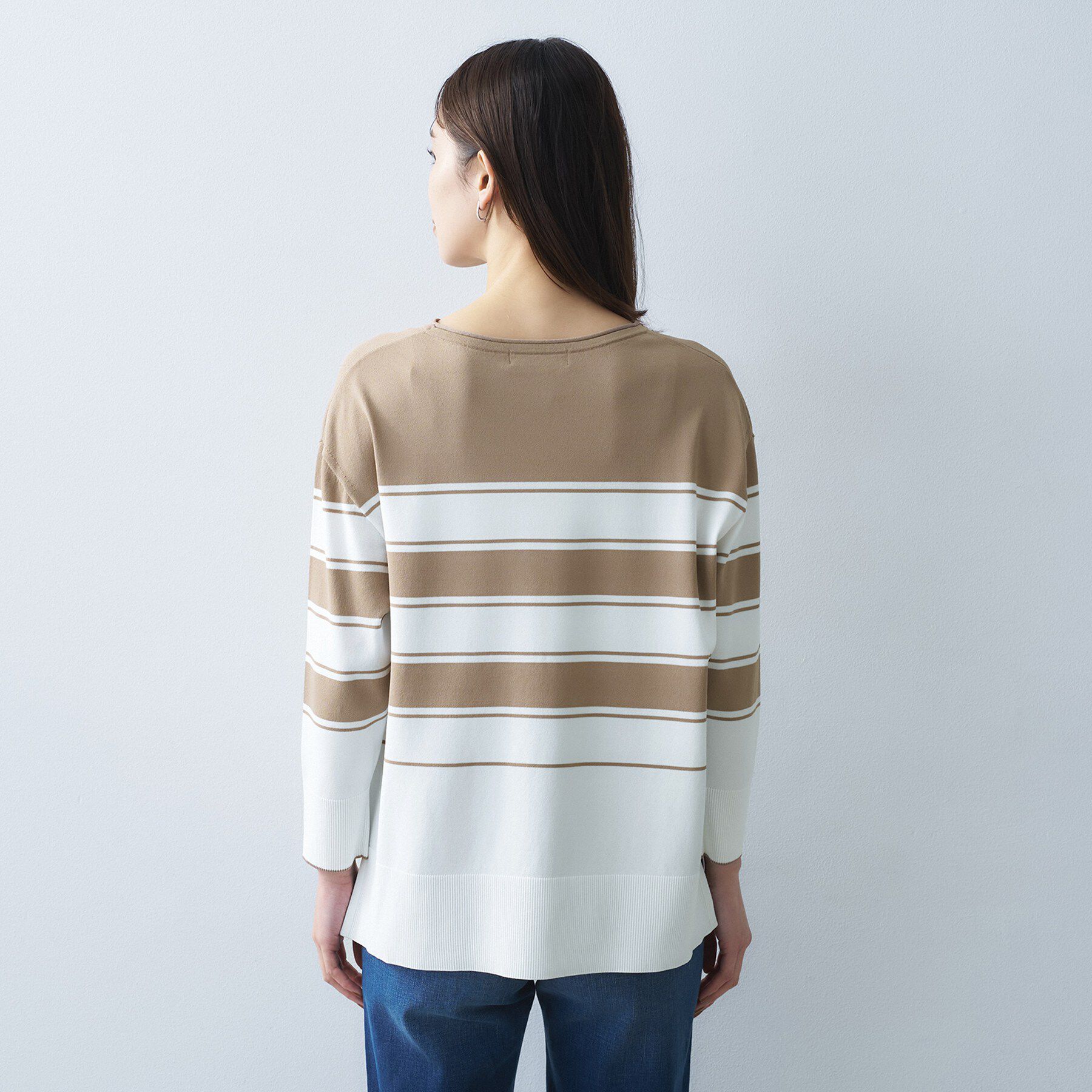 UNTITLED「ボーダーボートネックニット」|ニット・セーター|