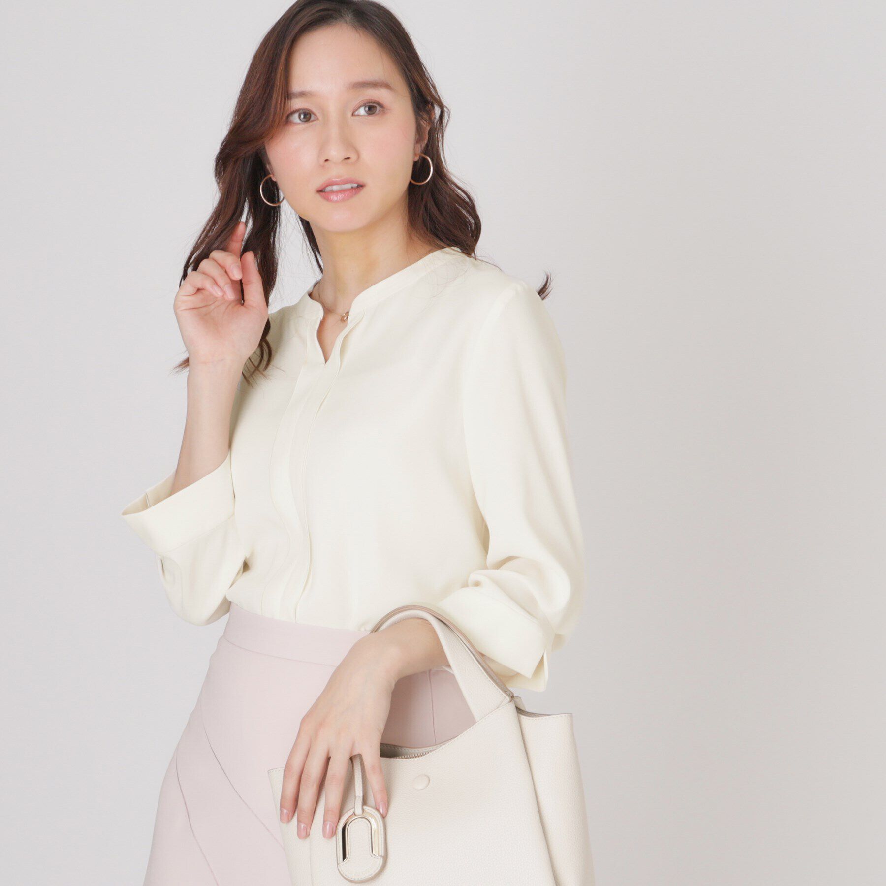 COUP DE CHANCE「【イージーケア／日本製】スキッパーデザインブラウス」|シャツ・ブラウス|