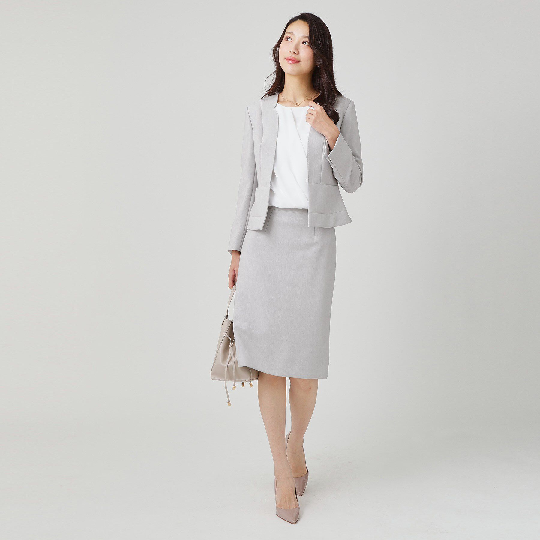 COUP DE CHANCE「【手洗い可／日本製／スーツ可】拘りシルエットのカラーレスジャケット」|ノーカラージャケット|